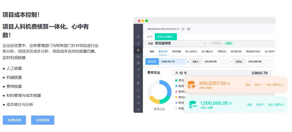 用友好业财项目管理系统